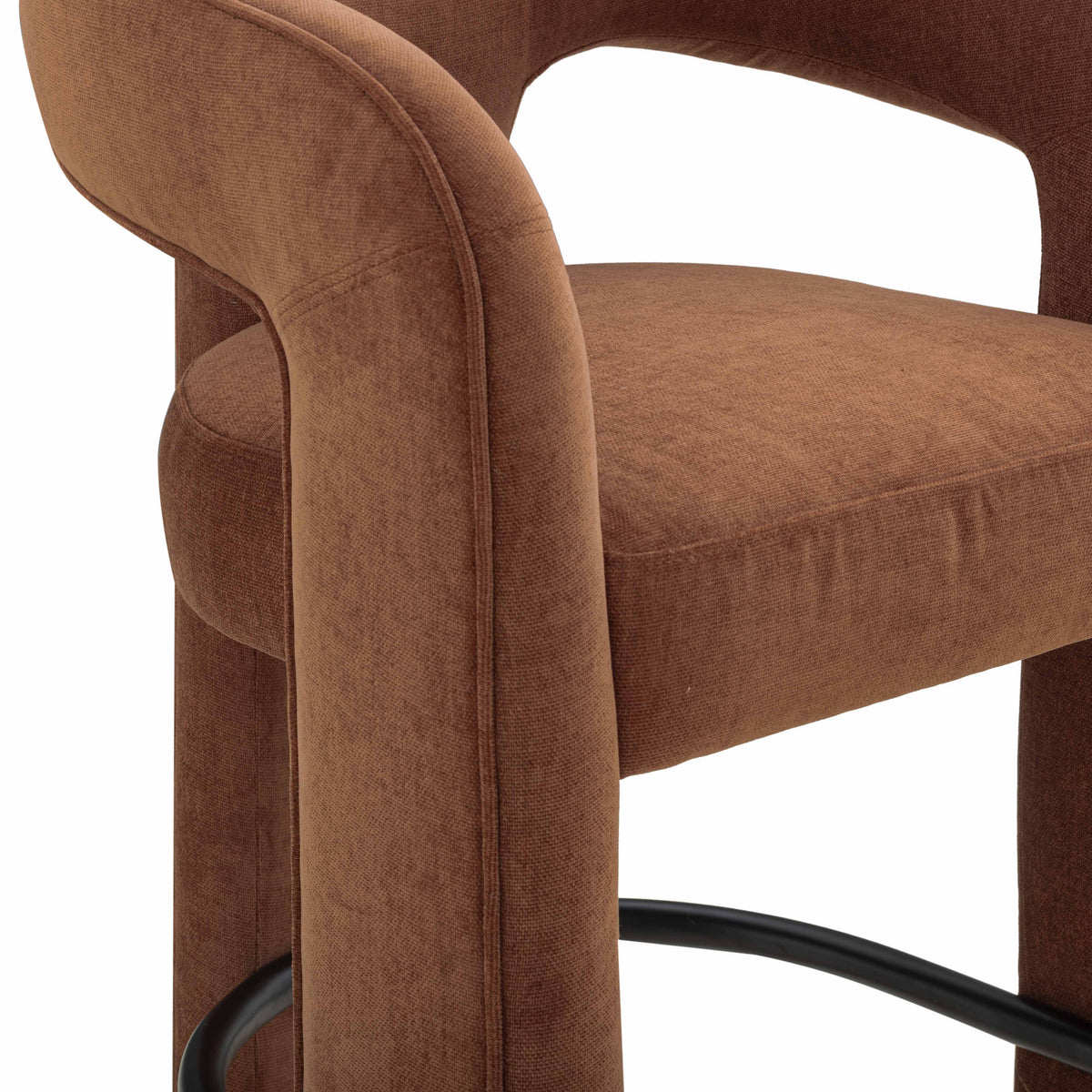 TOV Furniture Malone Rust Performance Chenille Counter Stool