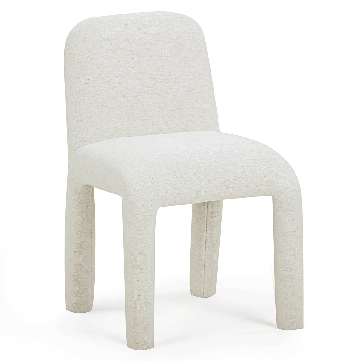 TOV Furniture Georgia Cream Performance Chenille Dining Chair in cream chenille, primary product view
