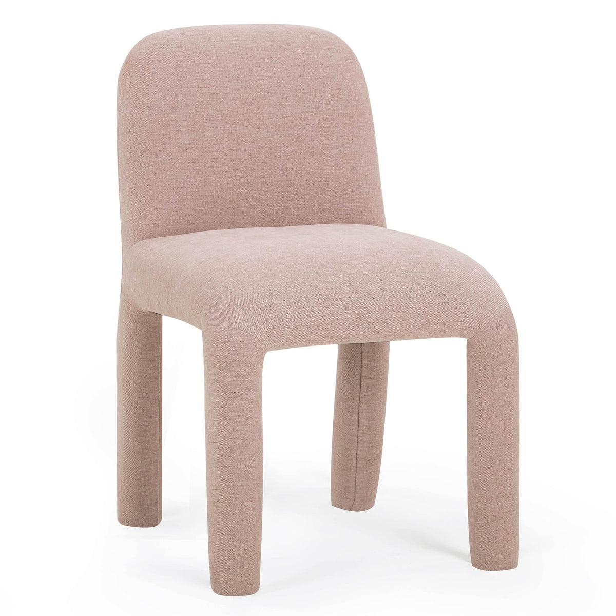 TOV Furniture Georgia Pink Performance Chenille Dining Chair in light pink chenille, primary product view