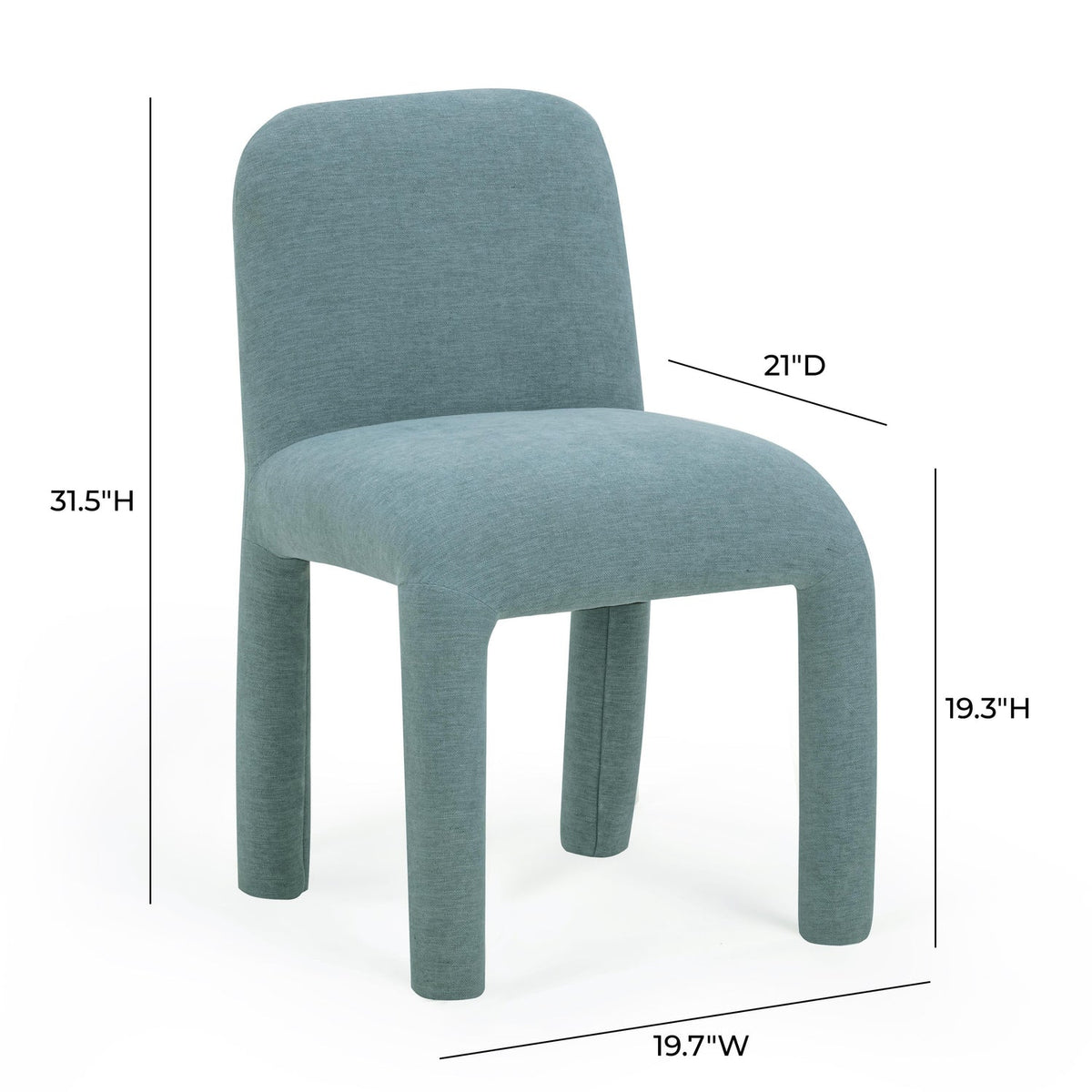 TOV Furniture Georgia Blue Performance Chenille Dining Chair