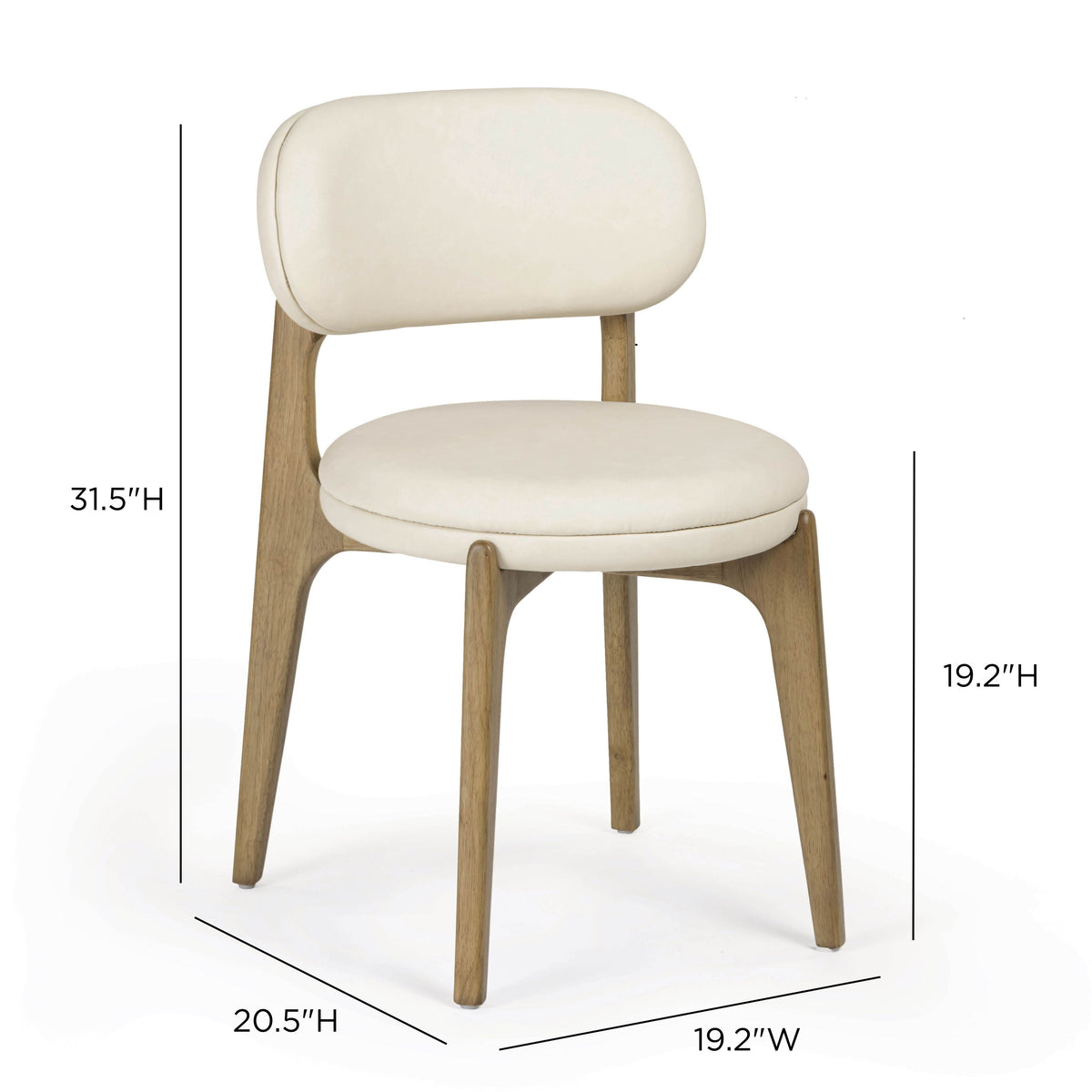 TOV Furniture Carnation Cream Performance Vegan Leather Dining Chair