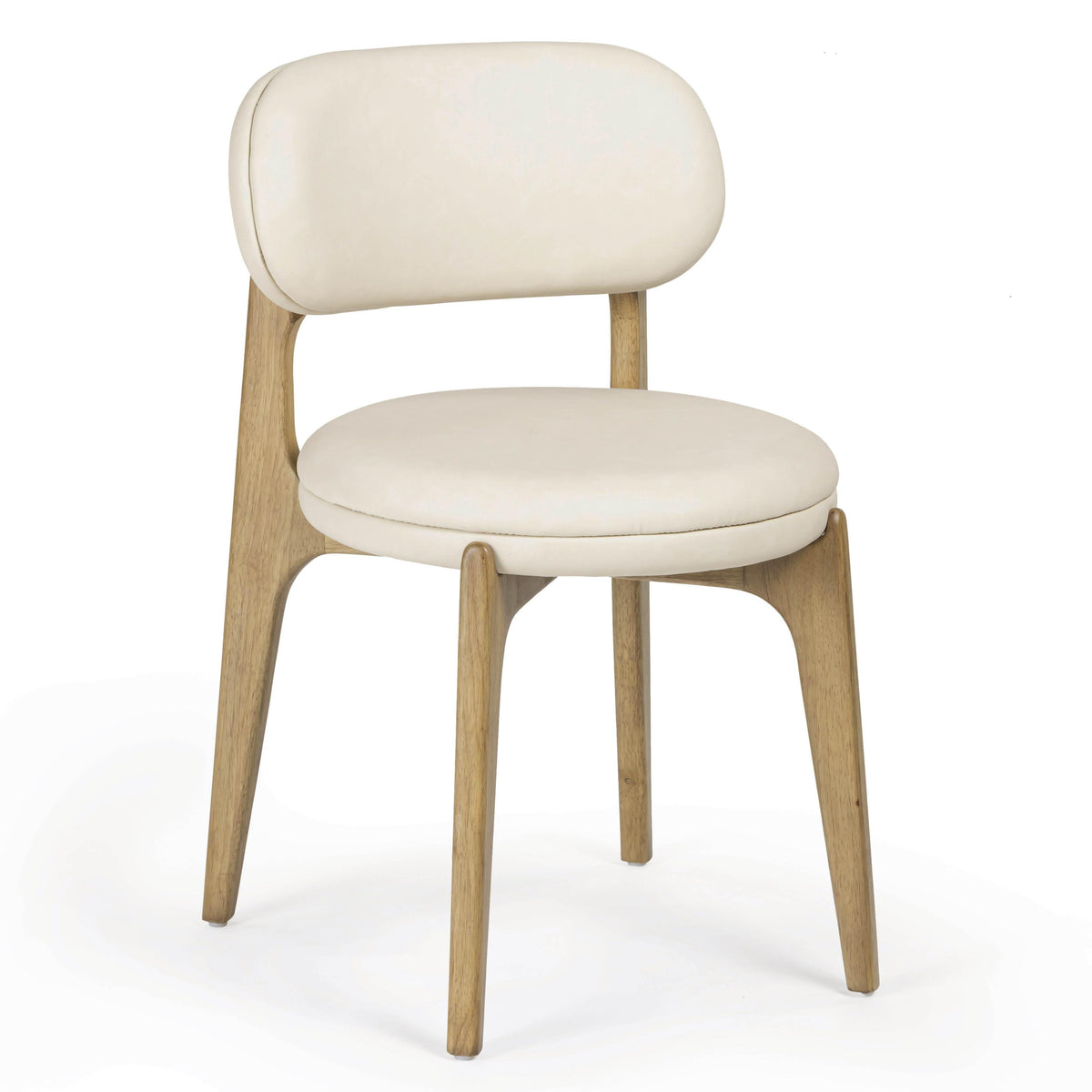 TOV Furniture Carnation Cream Performance Vegan Leather Dining Chair in cream vegan leather, primary product view