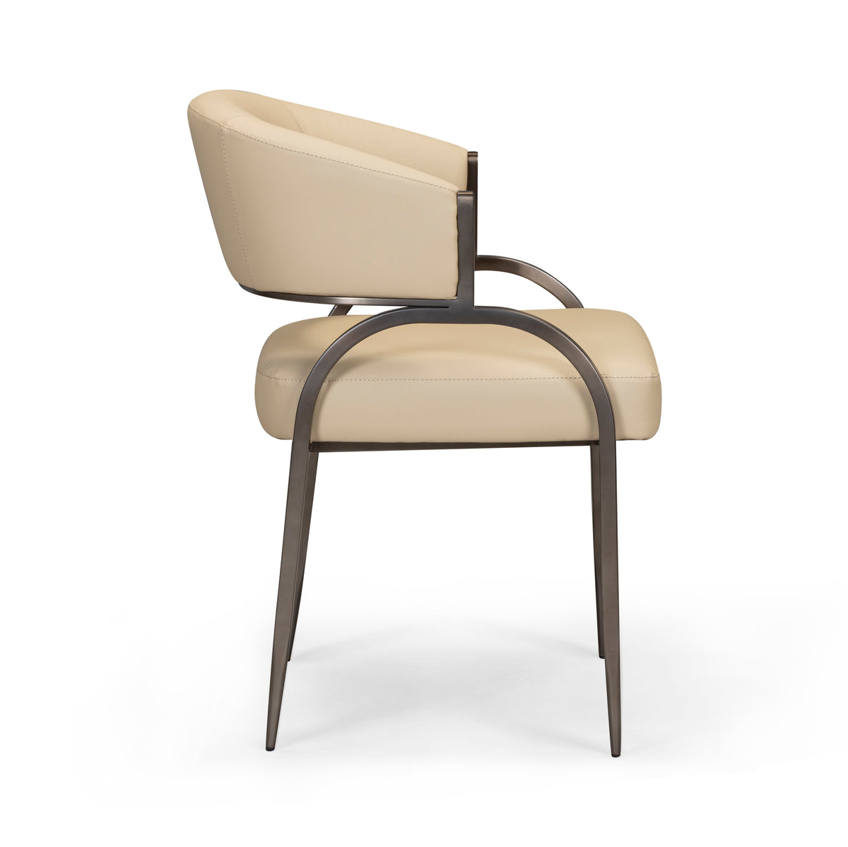 TOV Furniture Tatum Taupe Performance Vegan Leather Dining Chair