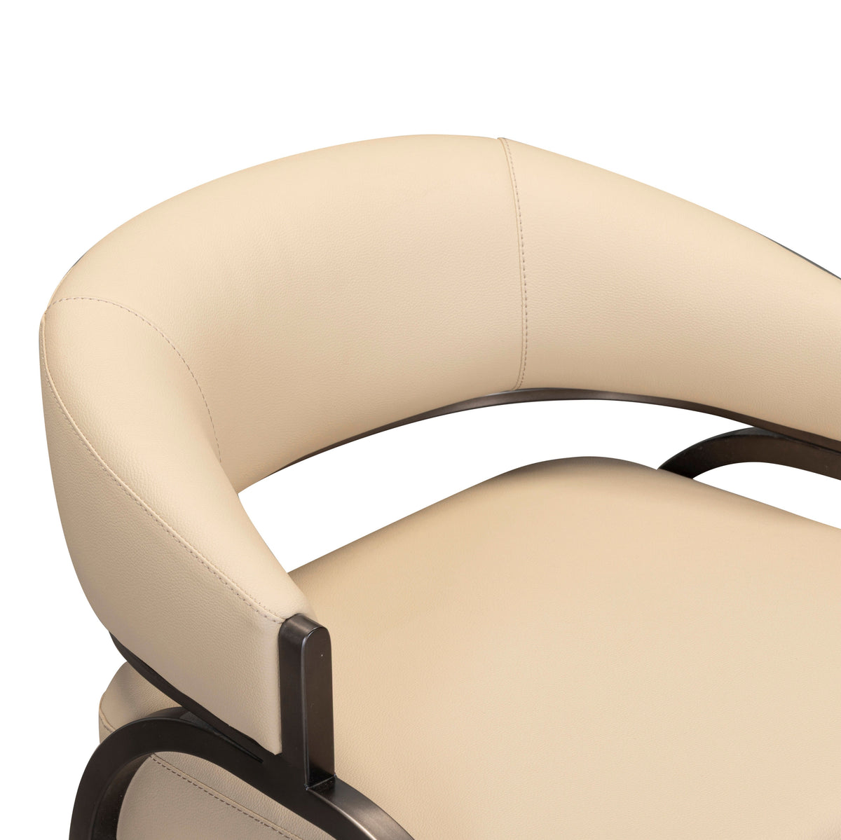TOV Furniture Tatum Taupe Performance Vegan Leather Counter Stool