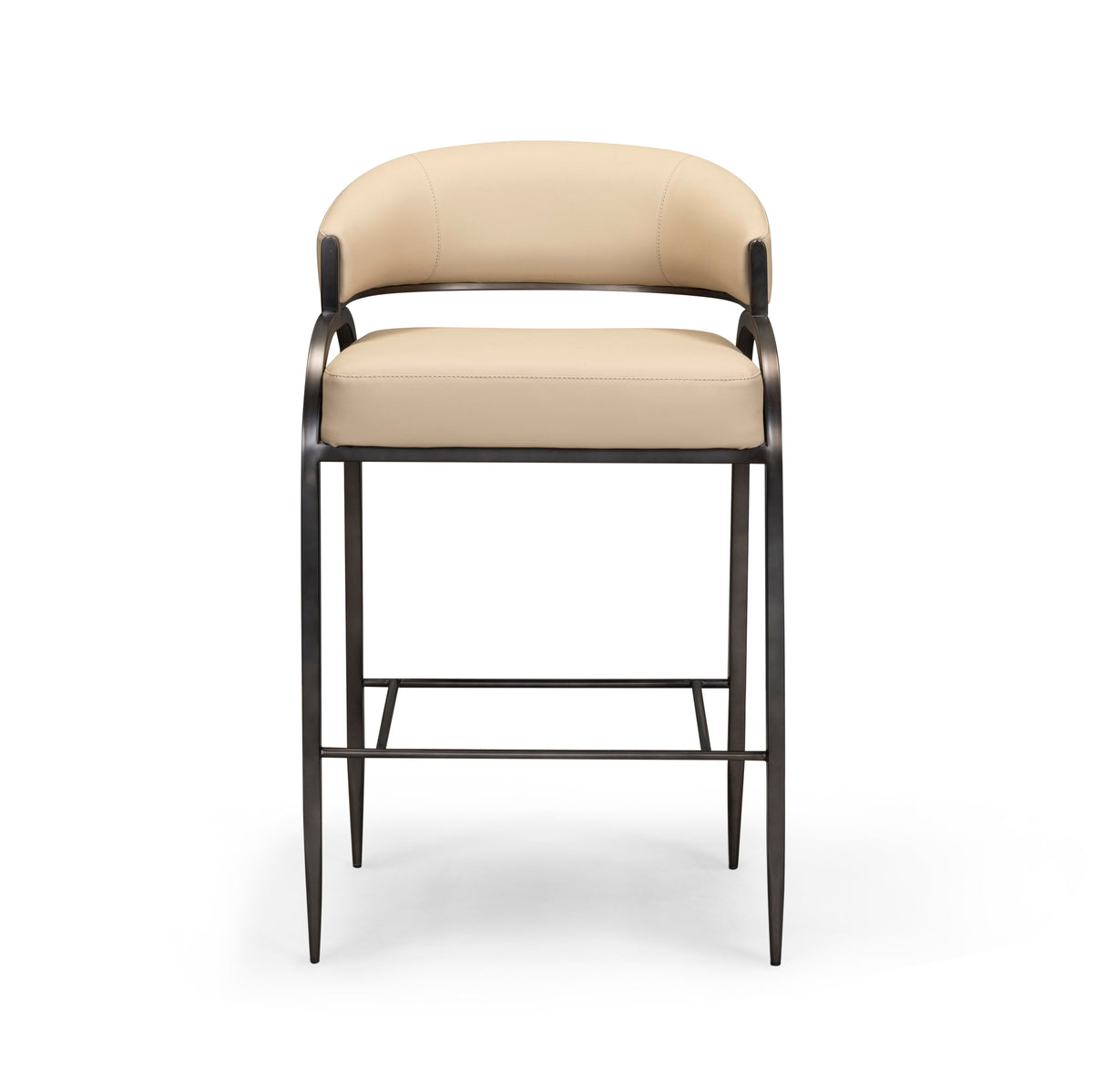 TOV Furniture Tatum Taupe Performance Vegan Leather Counter Stool