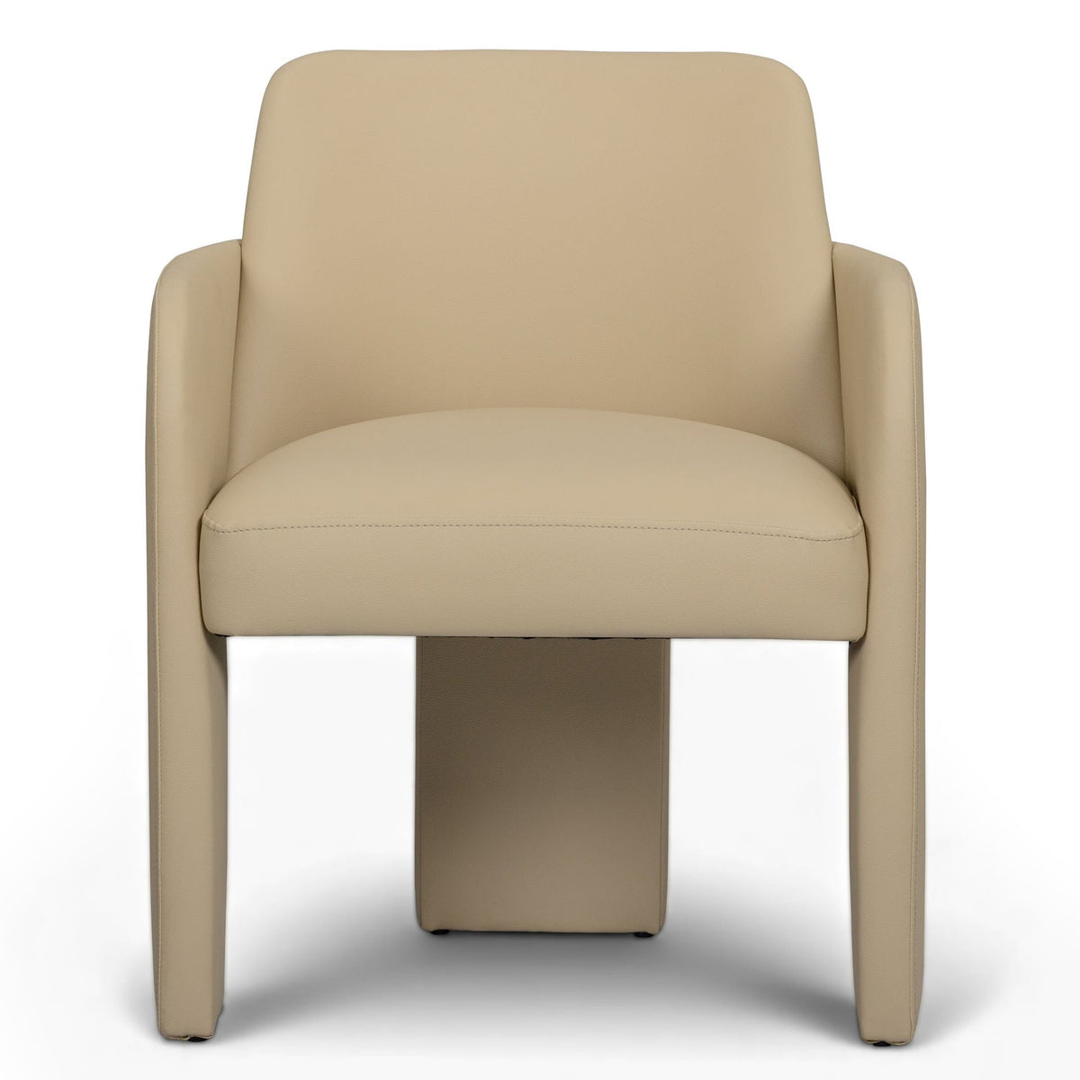 TOV Furniture Leo Performance Vegan Leather Dining Chair in taupe vegan leather, primary product view