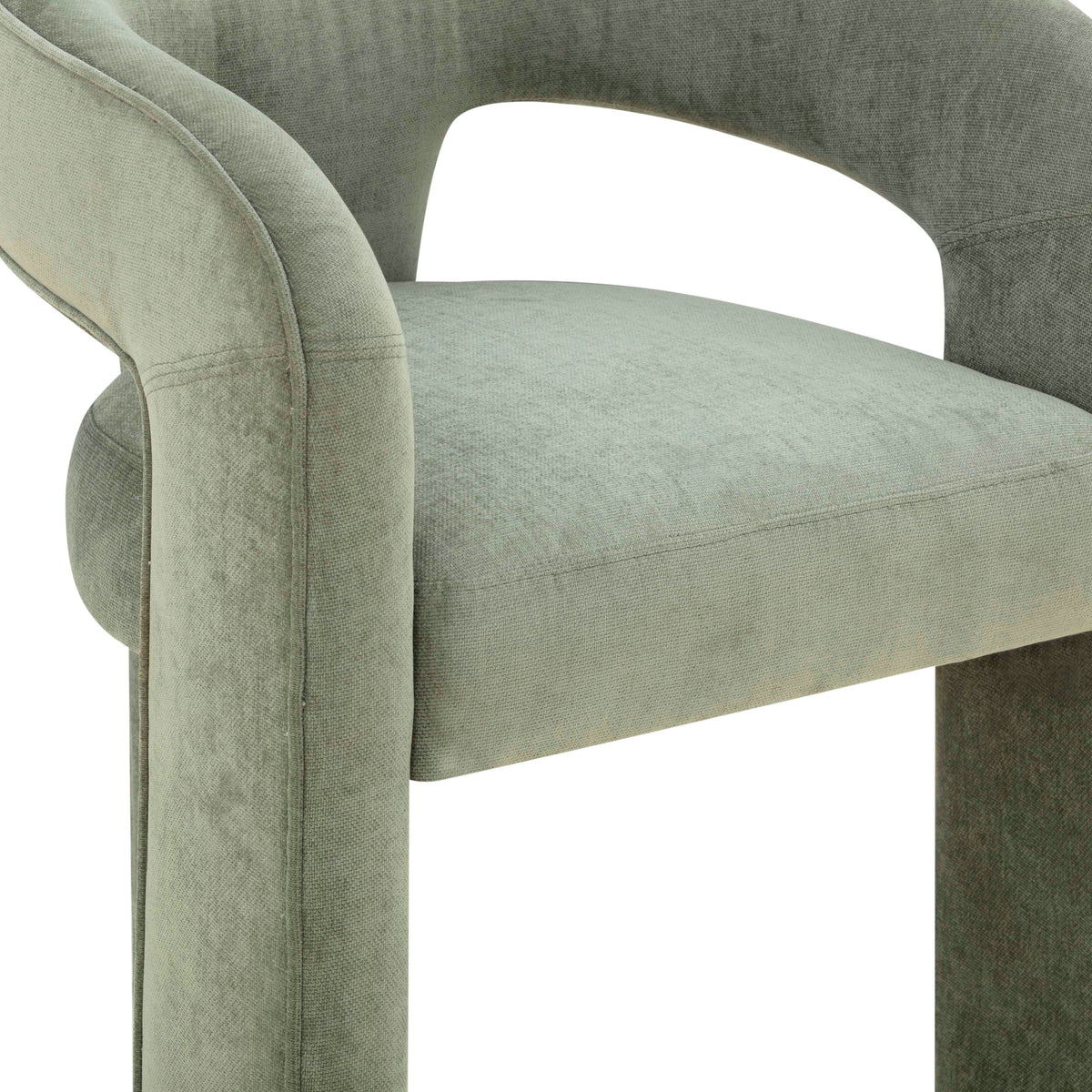TOV Furniture Malone Green Performance Chenille Dining Chair