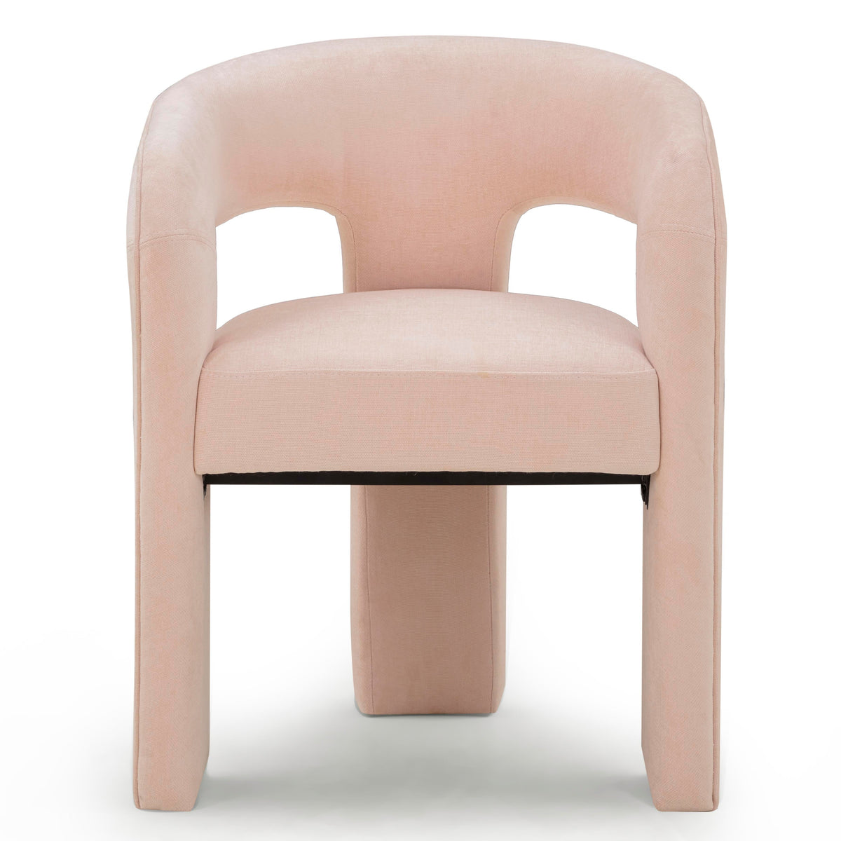 TOV Furniture Malone Blush Performance Chenille Dining Chair in blush performance chenille, primary product view