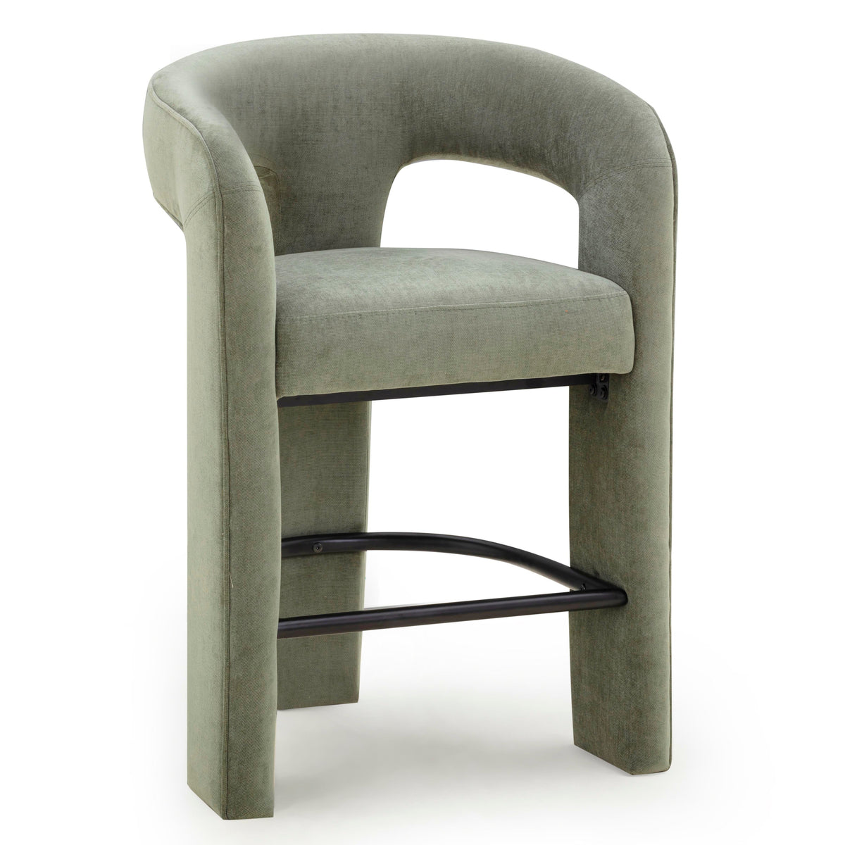 TOV Furniture Malone Green Performance Chenille Counter Stool