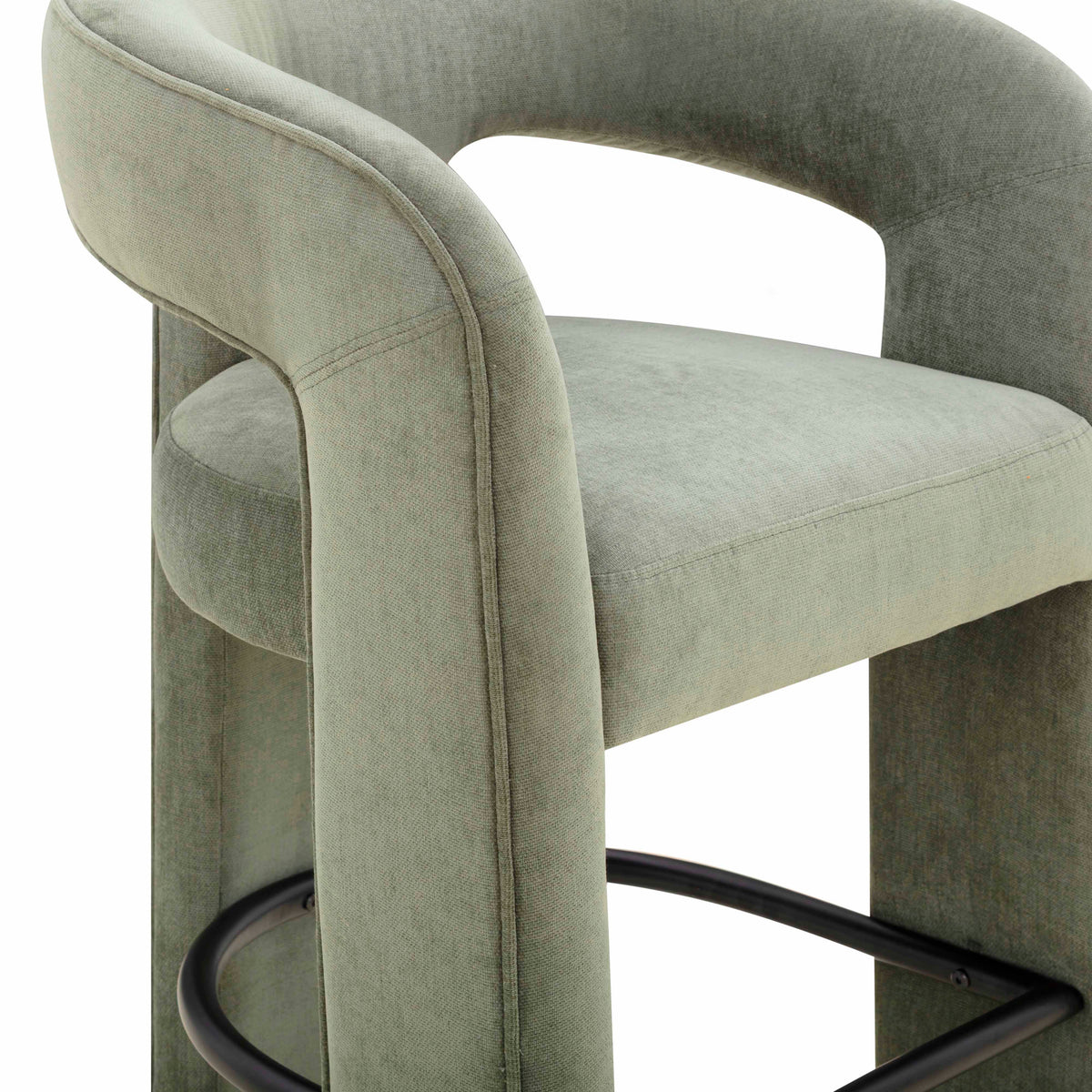 TOV Furniture Malone Green Performance Chenille Counter Stool