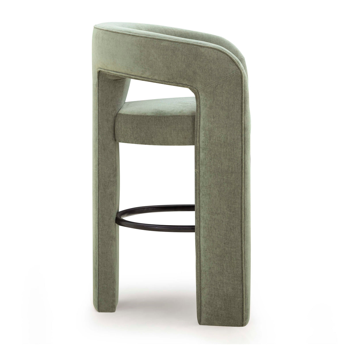 TOV Furniture Malone Green Performance Chenille Bar Stool