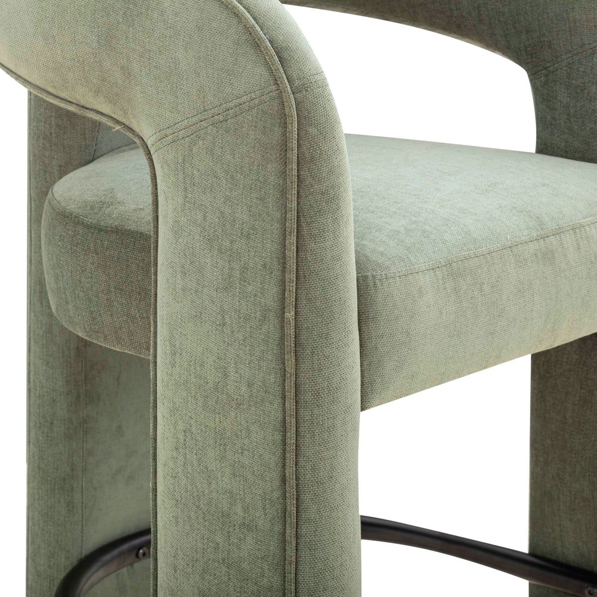 TOV Furniture Malone Green Performance Chenille Bar Stool