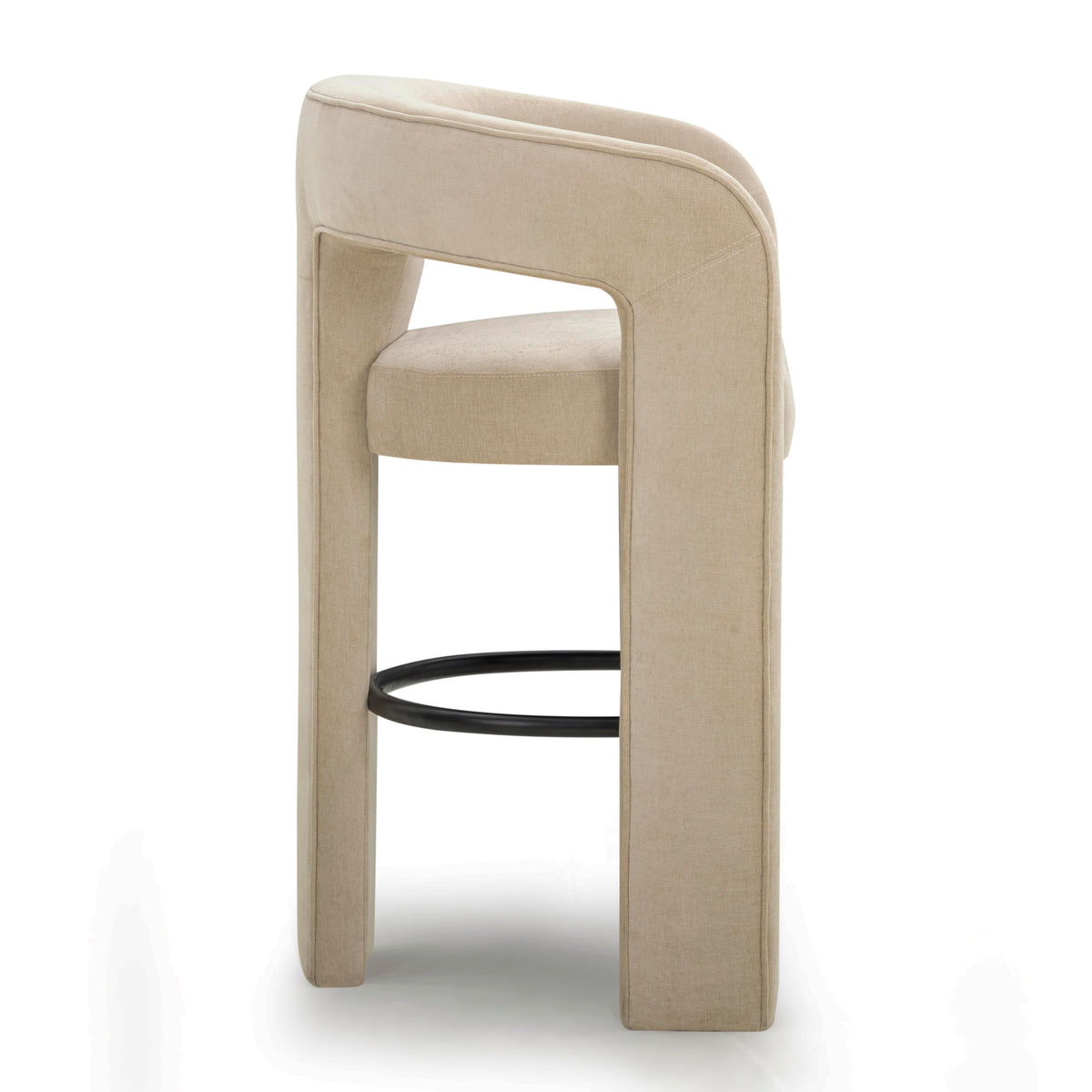 TOV Furniture Malone Taupe Performance Chenille Bar Stool