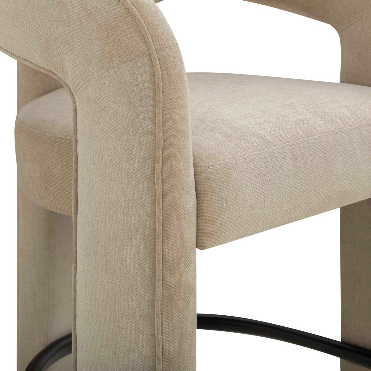 TOV Furniture Malone Taupe Performance Chenille Bar Stool