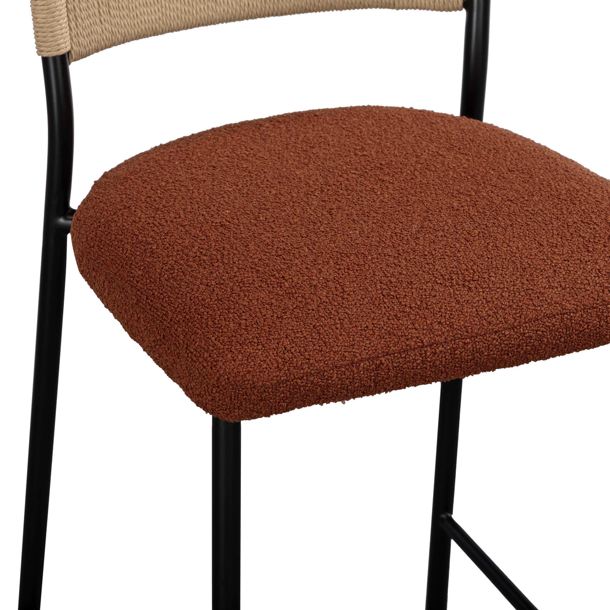 TOV Furniture Celine Maroon Boucle Bar Stool