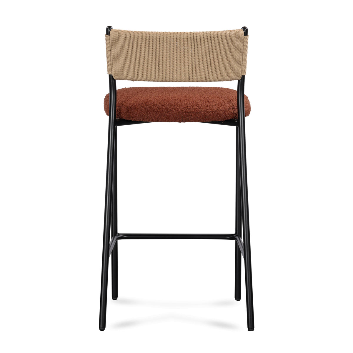 TOV Furniture Celine Maroon Boucle Counter Stool