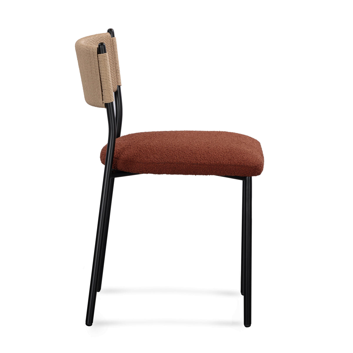 TOV Furniture Celine Maroon Performance Boucle Dining Chair Set of 2