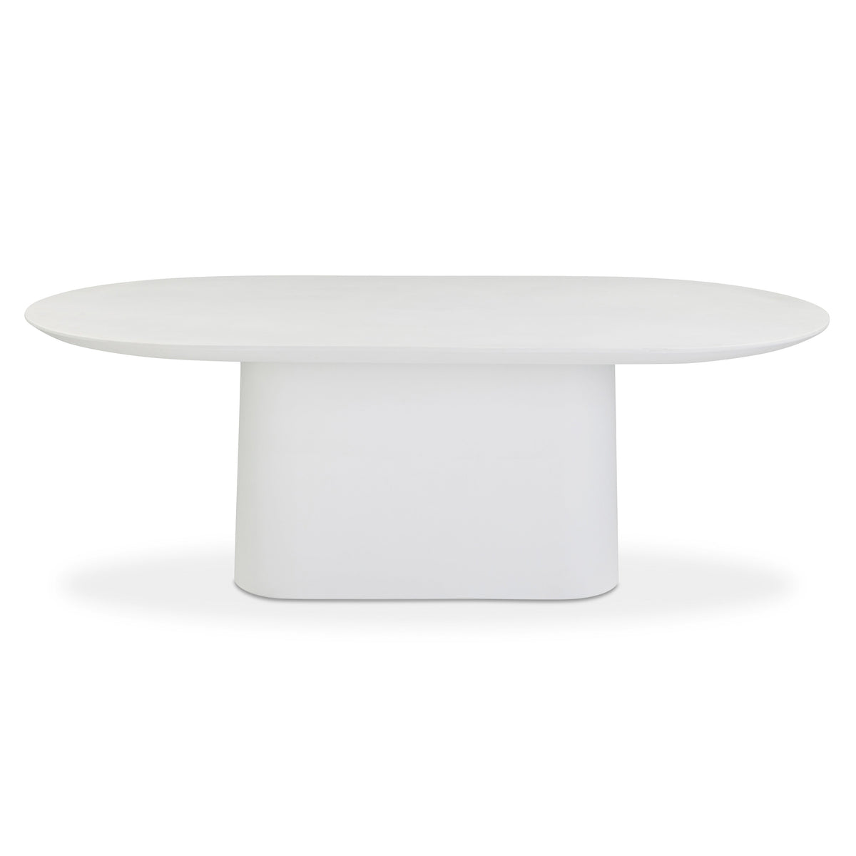 TOV Furniture Nara Pure White Concrete Indoor/Outdoor Dining Table