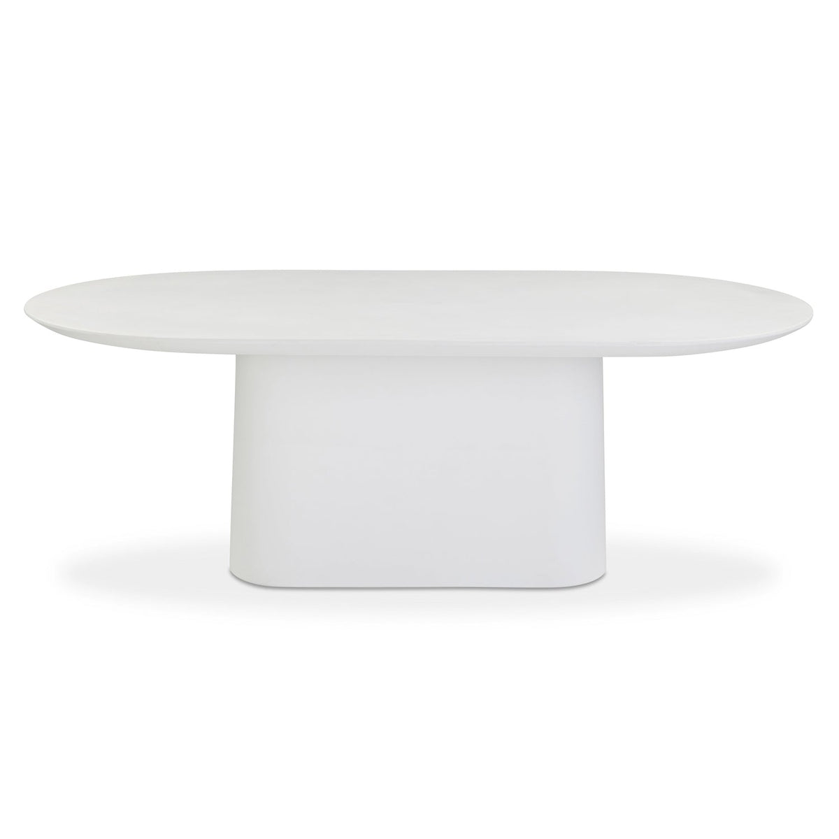 TOV Furniture Nara Pure White Concrete Indoor/Outdoor Dining Table