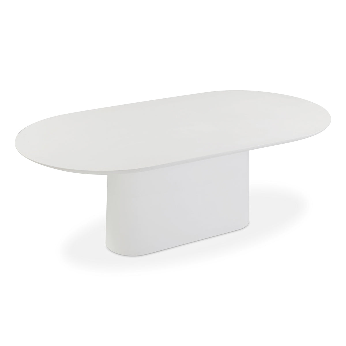 TOV Furniture Nara Pure White Concrete Indoor/Outdoor Dining Table
