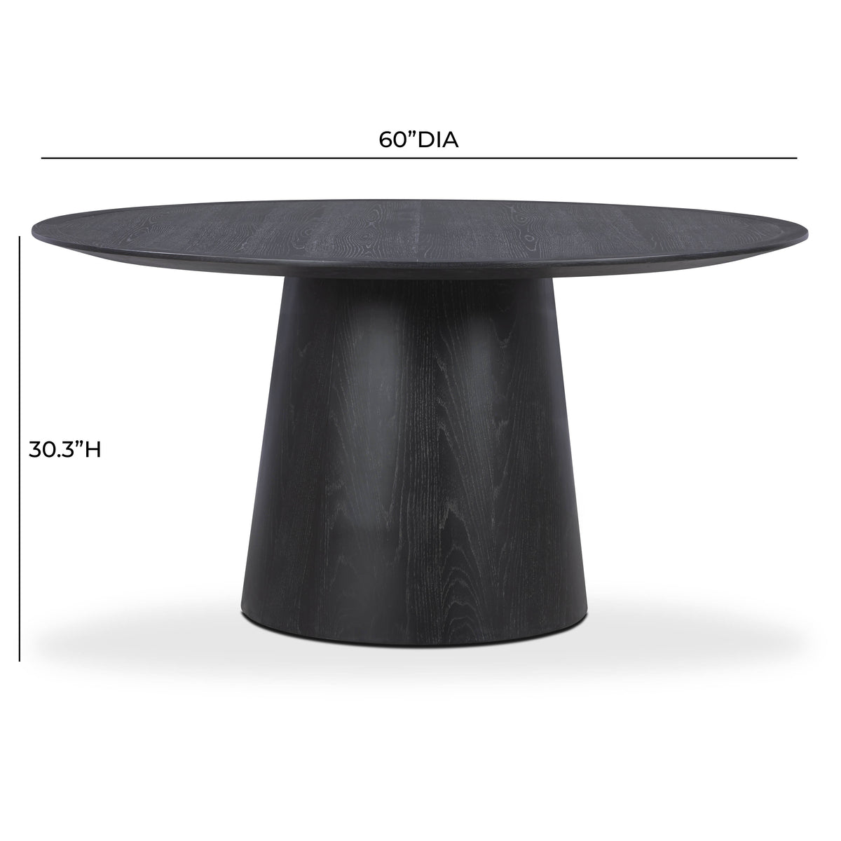 TOV Furniture Sahara Black Round 60in Dining Table