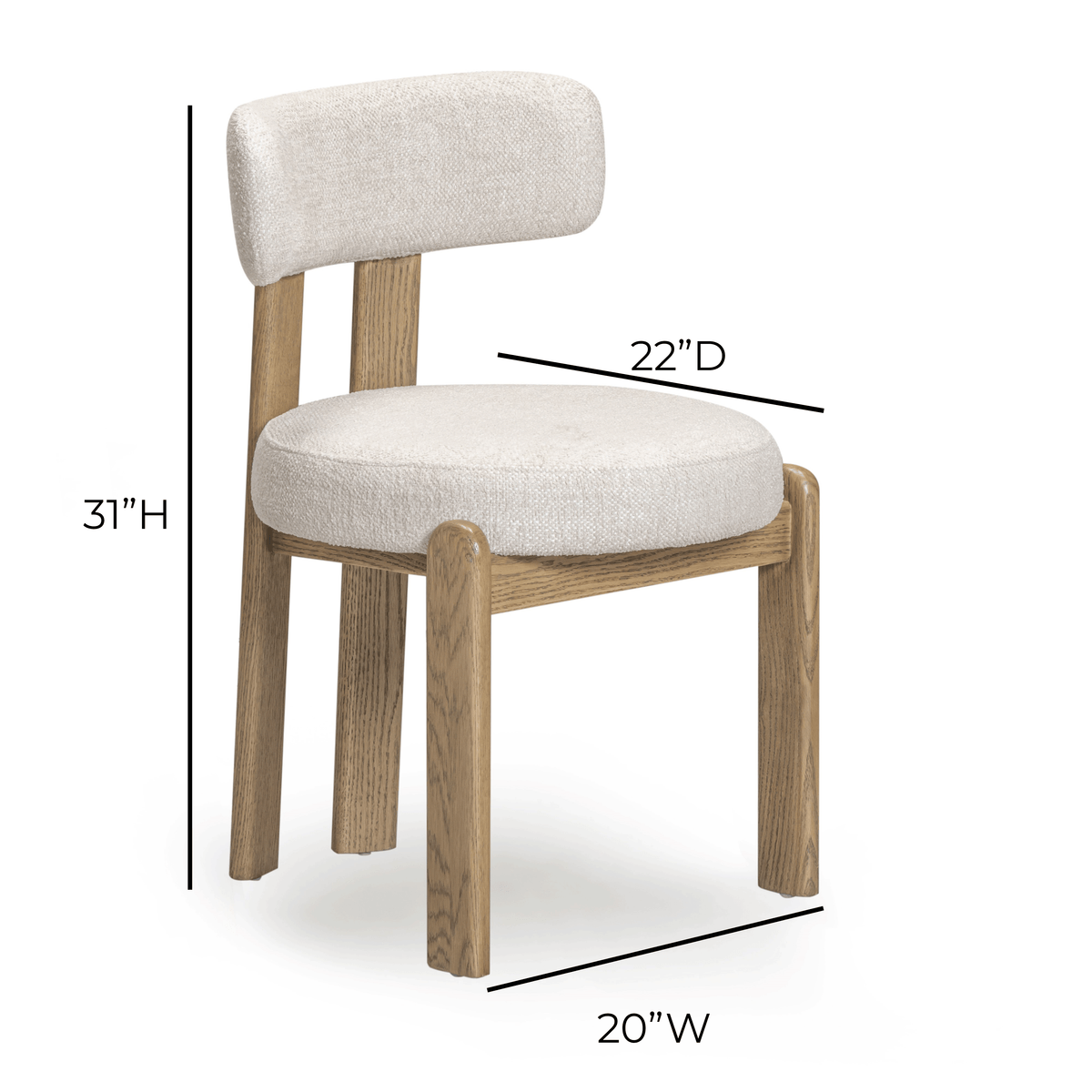TOV Furniture Odessa Cream Performance Dining Chair