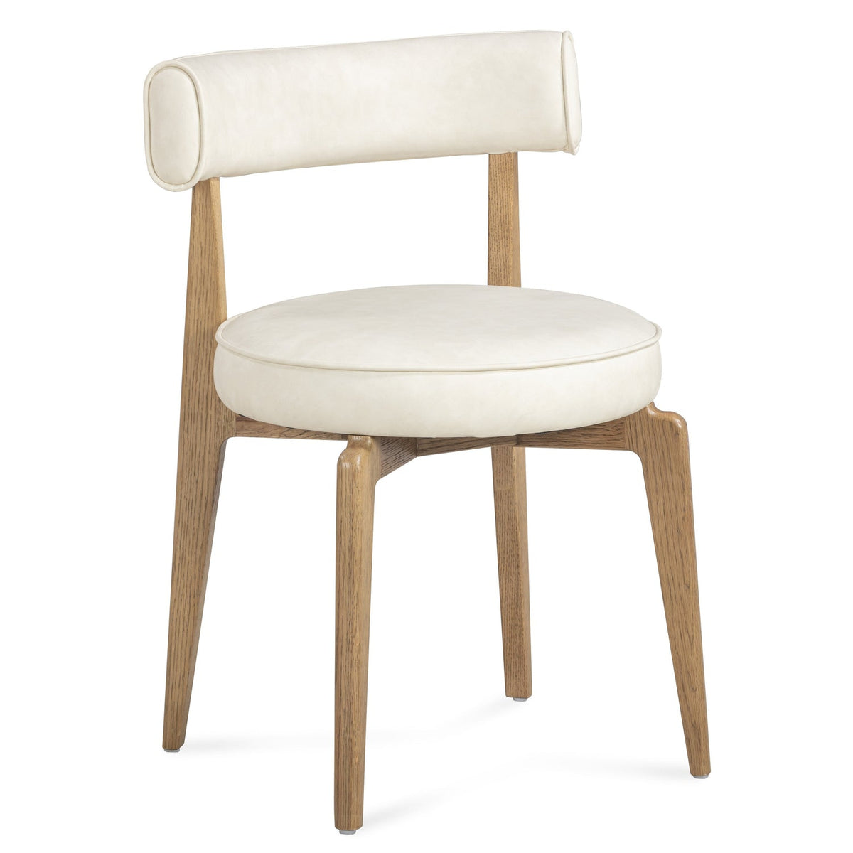 TOV Furniture Nikita Performance Vegan Leather Dining Chair in cream vegan leather and oak, primary product view