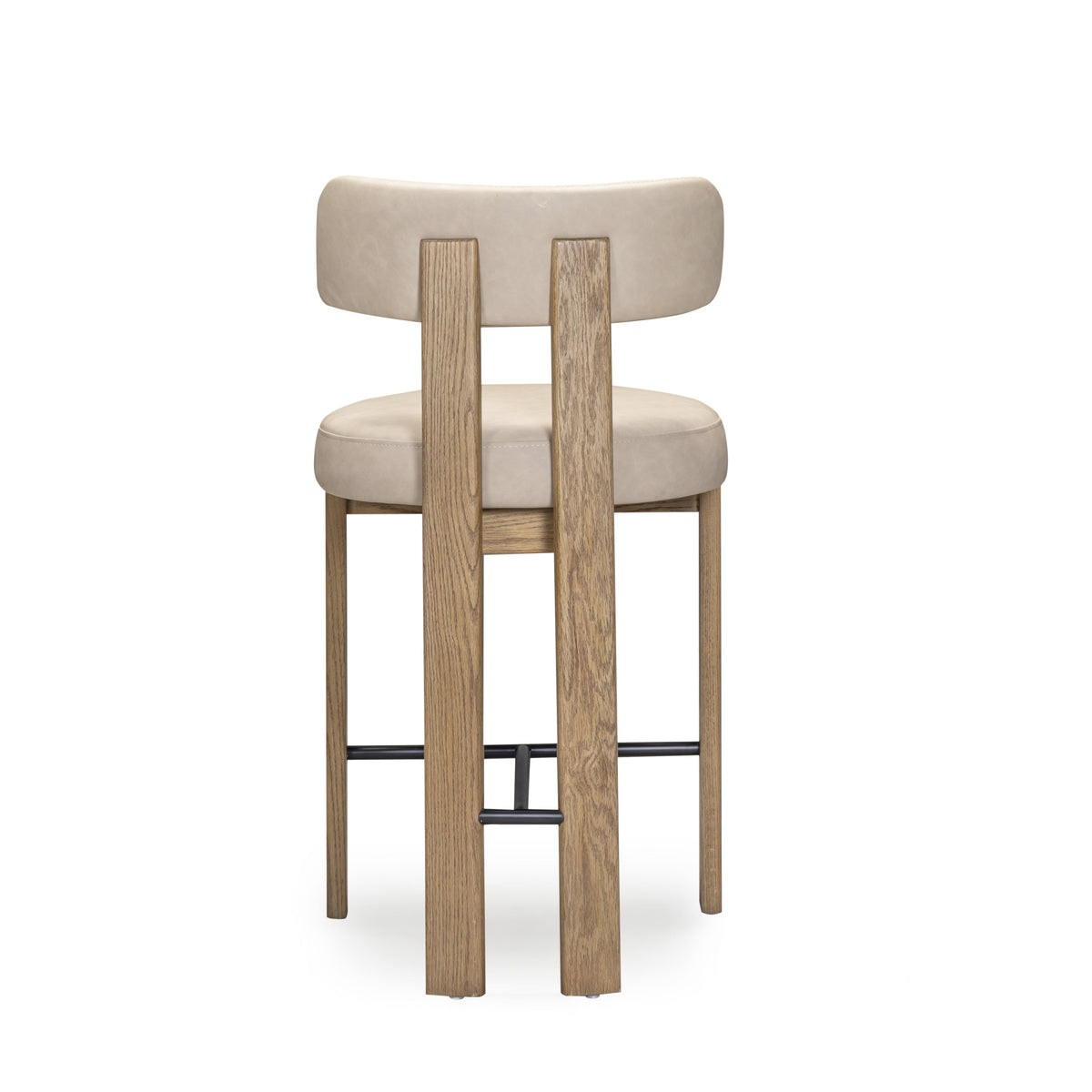 TOV Furniture Odessa Taupe Performance Vegan Leather Counter Stool