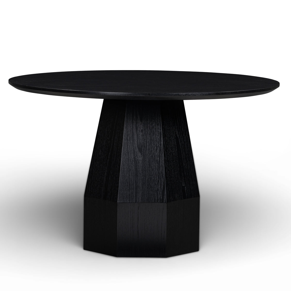 TOV Furniture Brocha Black Ash Wood Round 48in Dining Table in black ash, primary product view