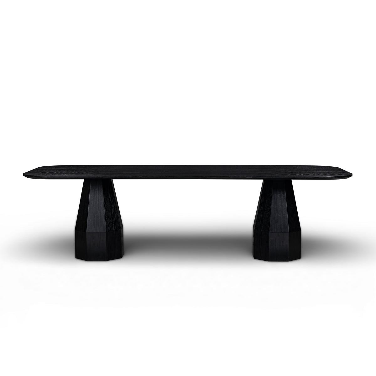 TOV Furniture Brocha Black Ash Wood Rectangular 106in Dining Table