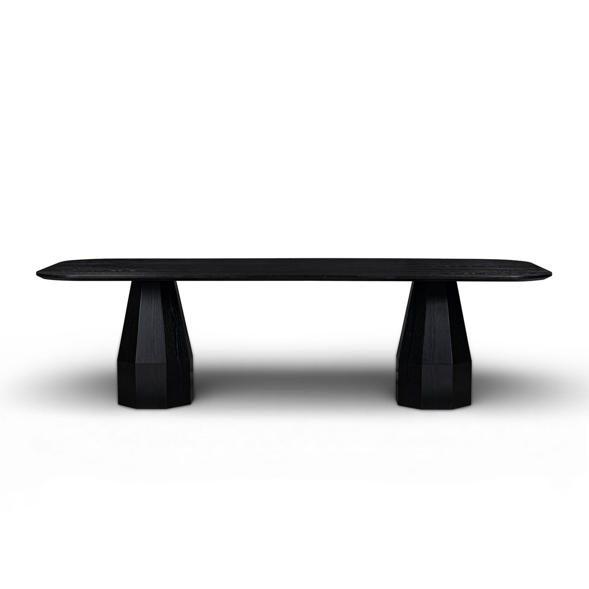 TOV Furniture Brocha Black Ash Wood Rectangular 106in Dining Table