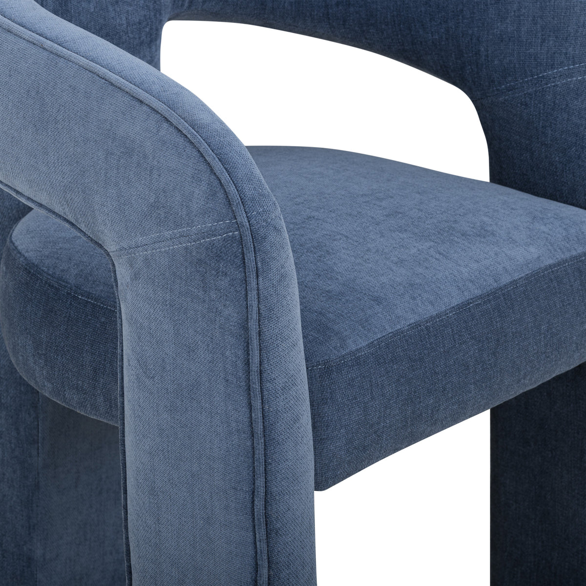 TOV Furniture Malone Blue Denim Performance Chenille Dining Chair