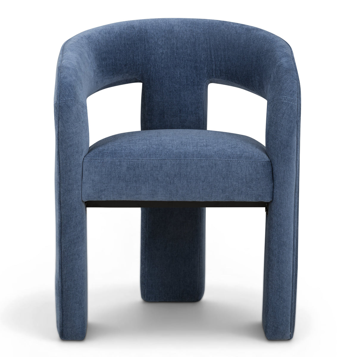 TOV Furniture Malone Blue Denim Performance Chenille Dining Chair in blue denim chenille, primary product view
