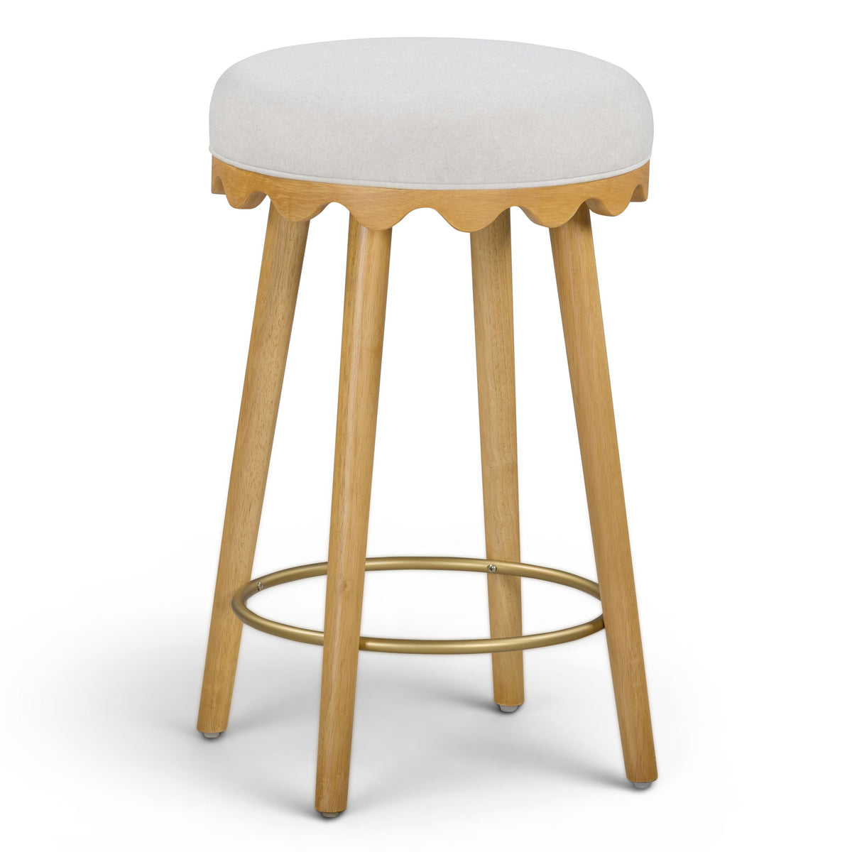 TOV Furniture Oodle Cream Performance Vegan Mohair Counter Stool
