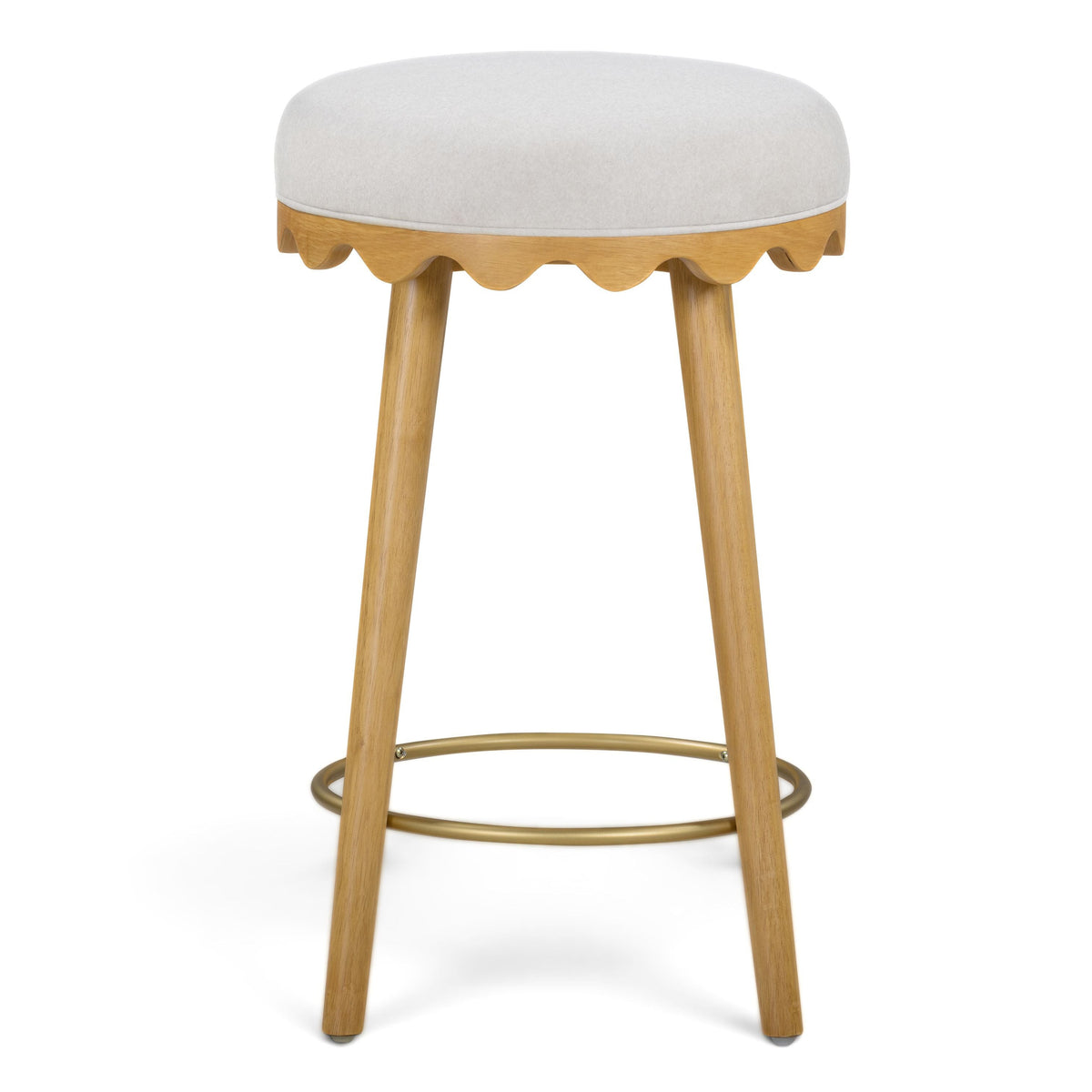 TOV Furniture Oodle Cream Performance Vegan Mohair Counter Stool