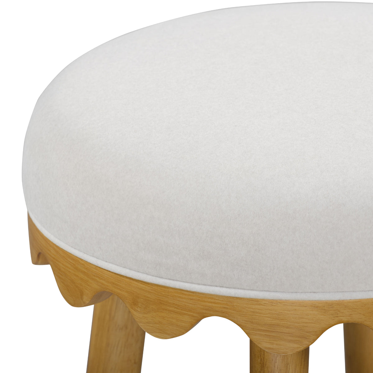 TOV Furniture Oodle Cream Performance Vegan Mohair Counter Stool