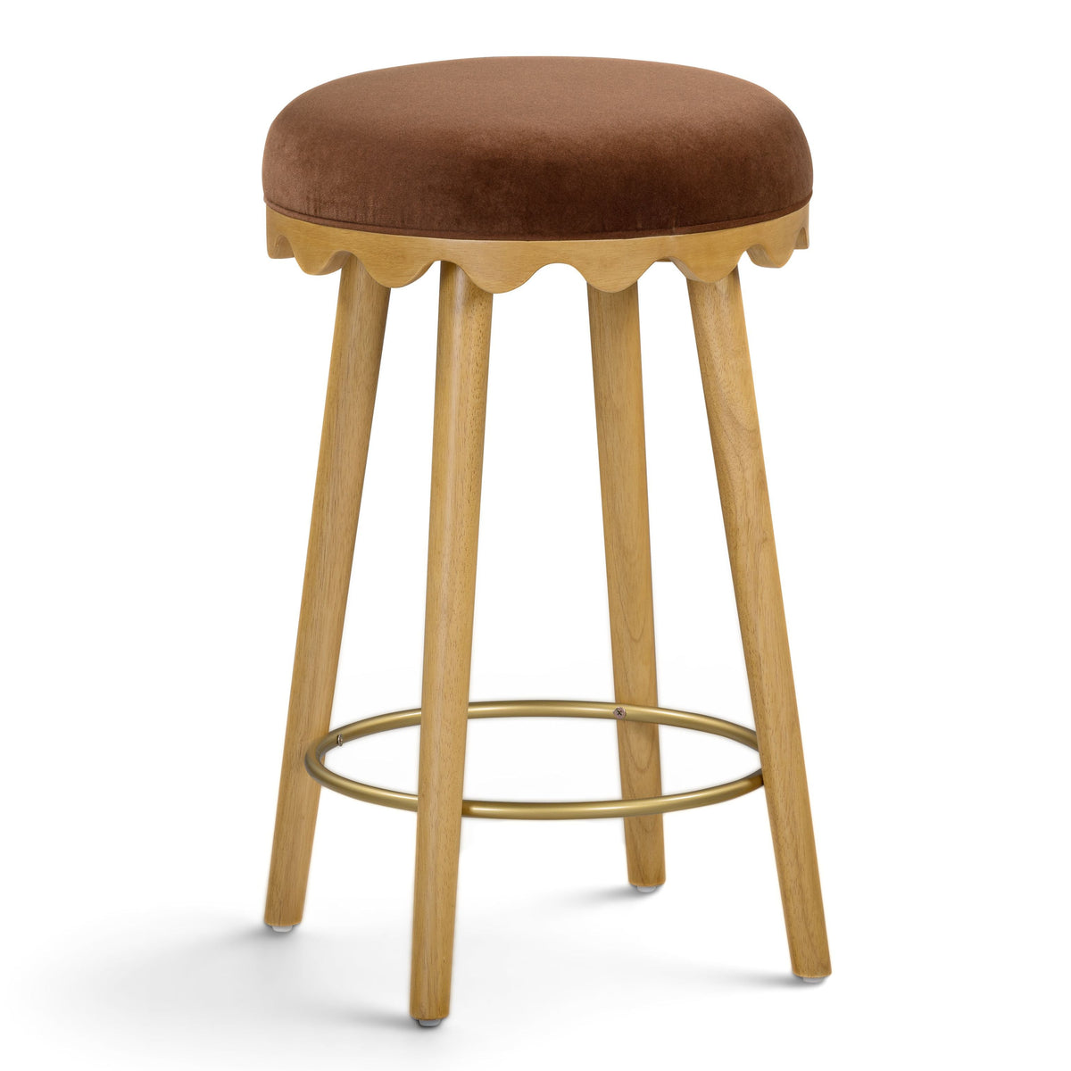 TOV Furniture Oodle Bronze Performance Vegan Mohair Counter Stool