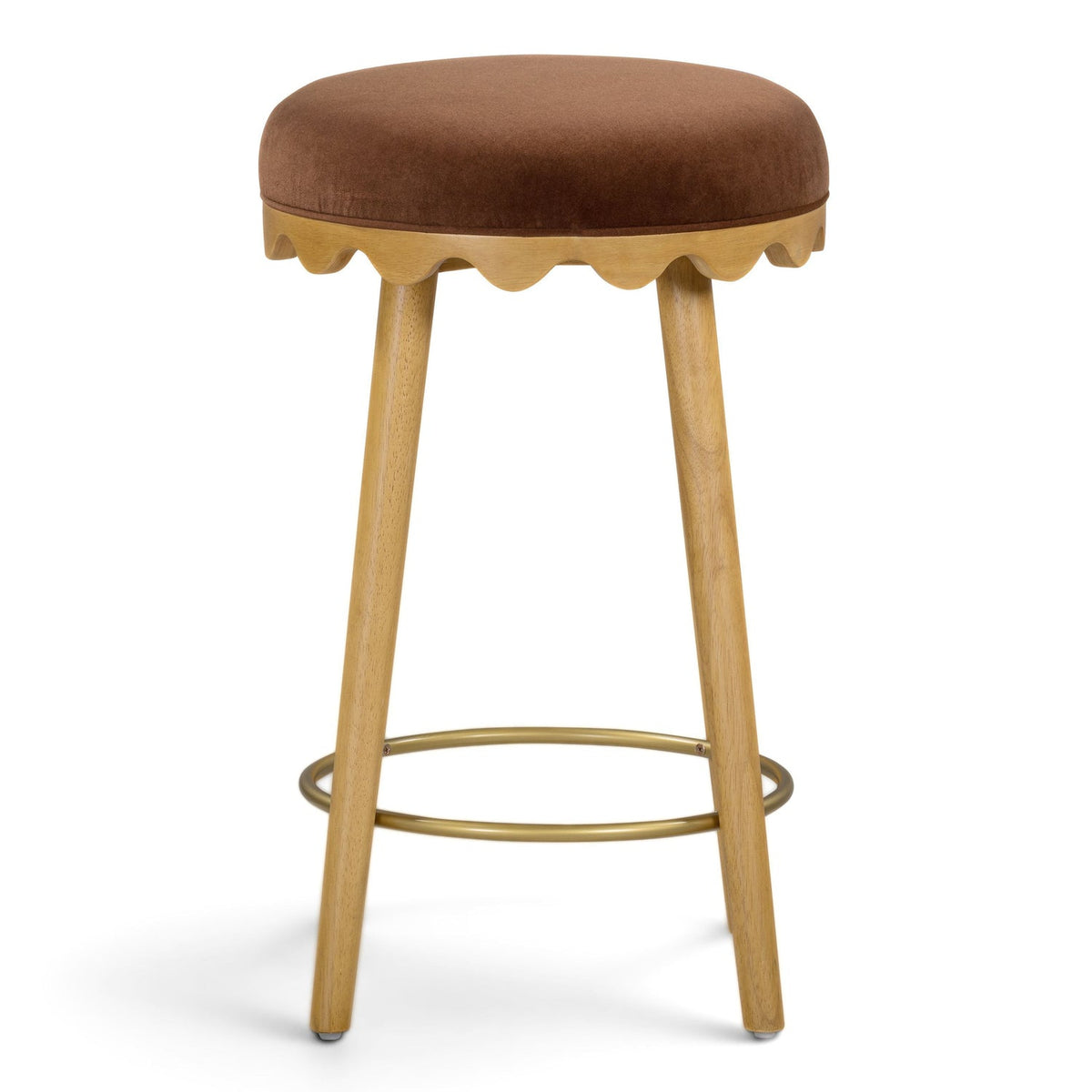 TOV Furniture Oodle Bronze Performance Vegan Mohair Counter Stool
