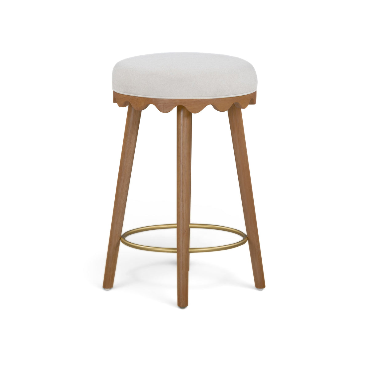 TOV Furniture Oodle Cream Performance Vegan Mohair Counter Stool