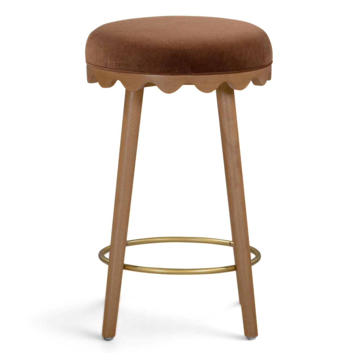 TOV Furniture Oodle Bronze Performance Vegan Mohair Counter Stool
