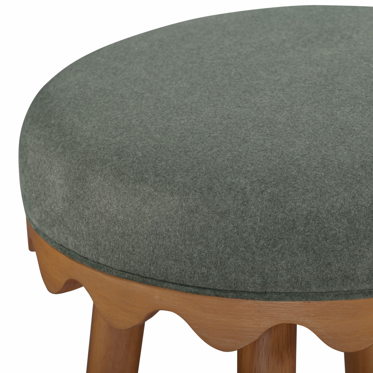 TOV Furniture Oodle Green Performance Vegan Mohair Counter Stool