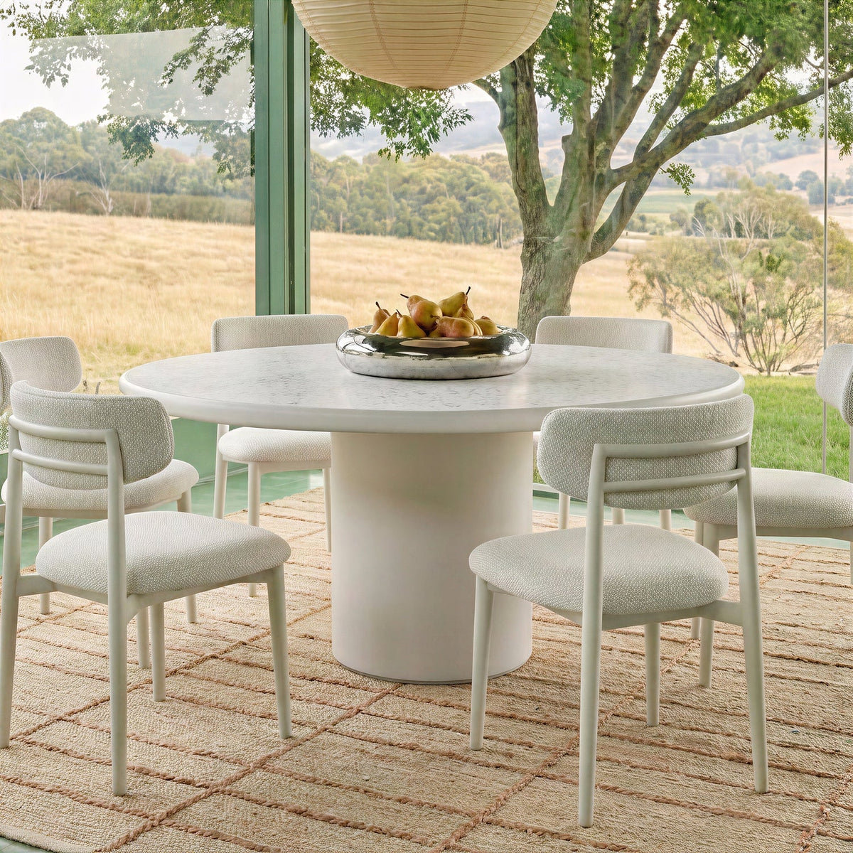 TOV Furniture Billy 54in Concrete Terrazzo Indoor/Outdoor Dining Table