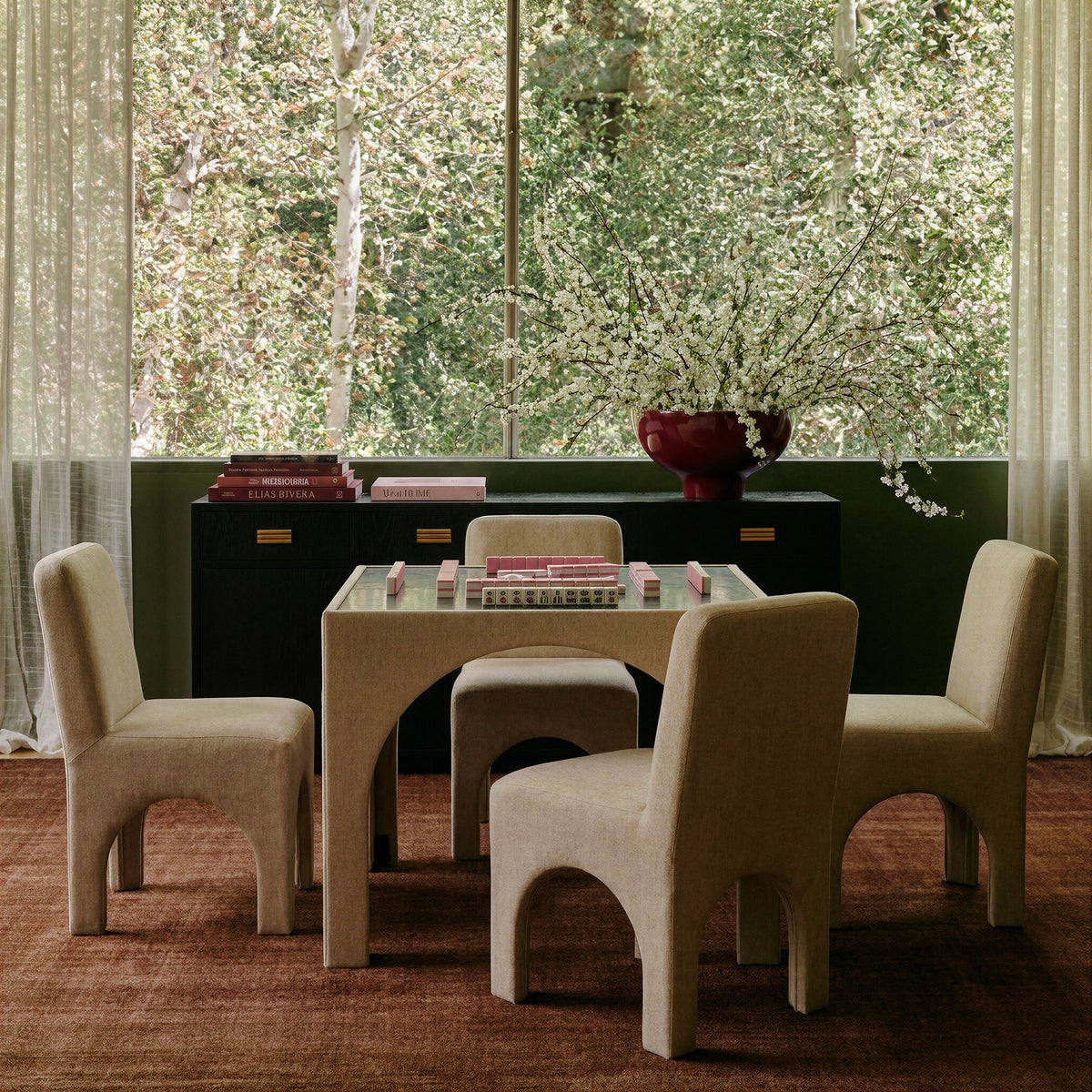TOV Furniture Tomlin Tan Performance Chenille Dining Chair