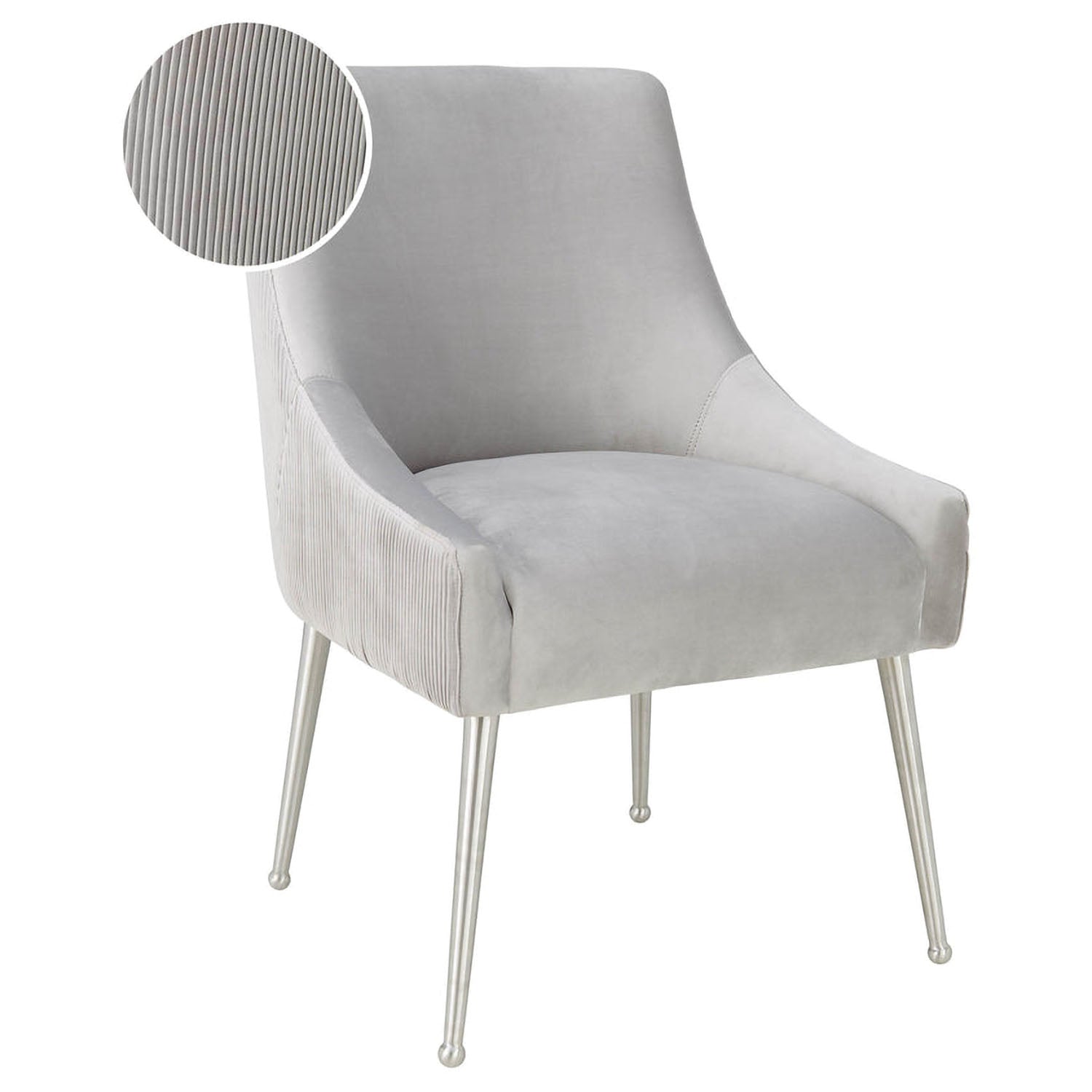 TOV Furniture Beatrix Pleated Velvet Dining Chair