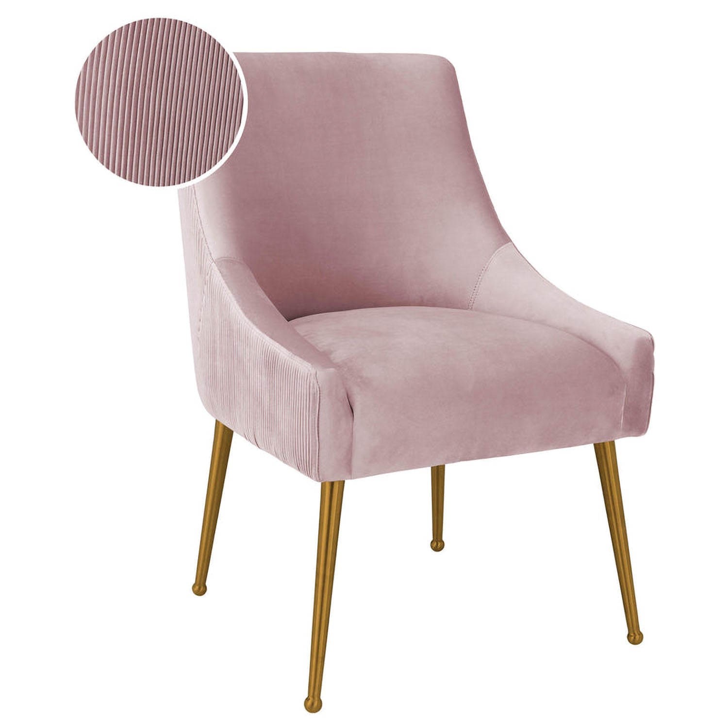 TOV Furniture Beatrix Pleated Velvet Dining Chair