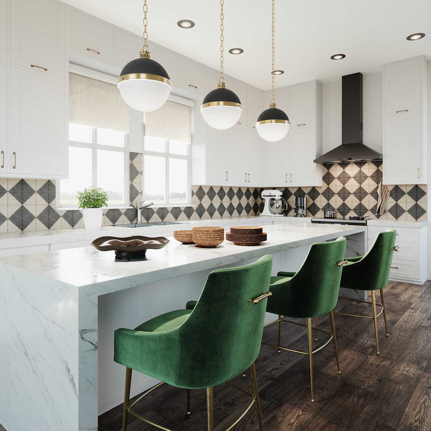 TOV Furniture Beatrix Velvet Bar Stool