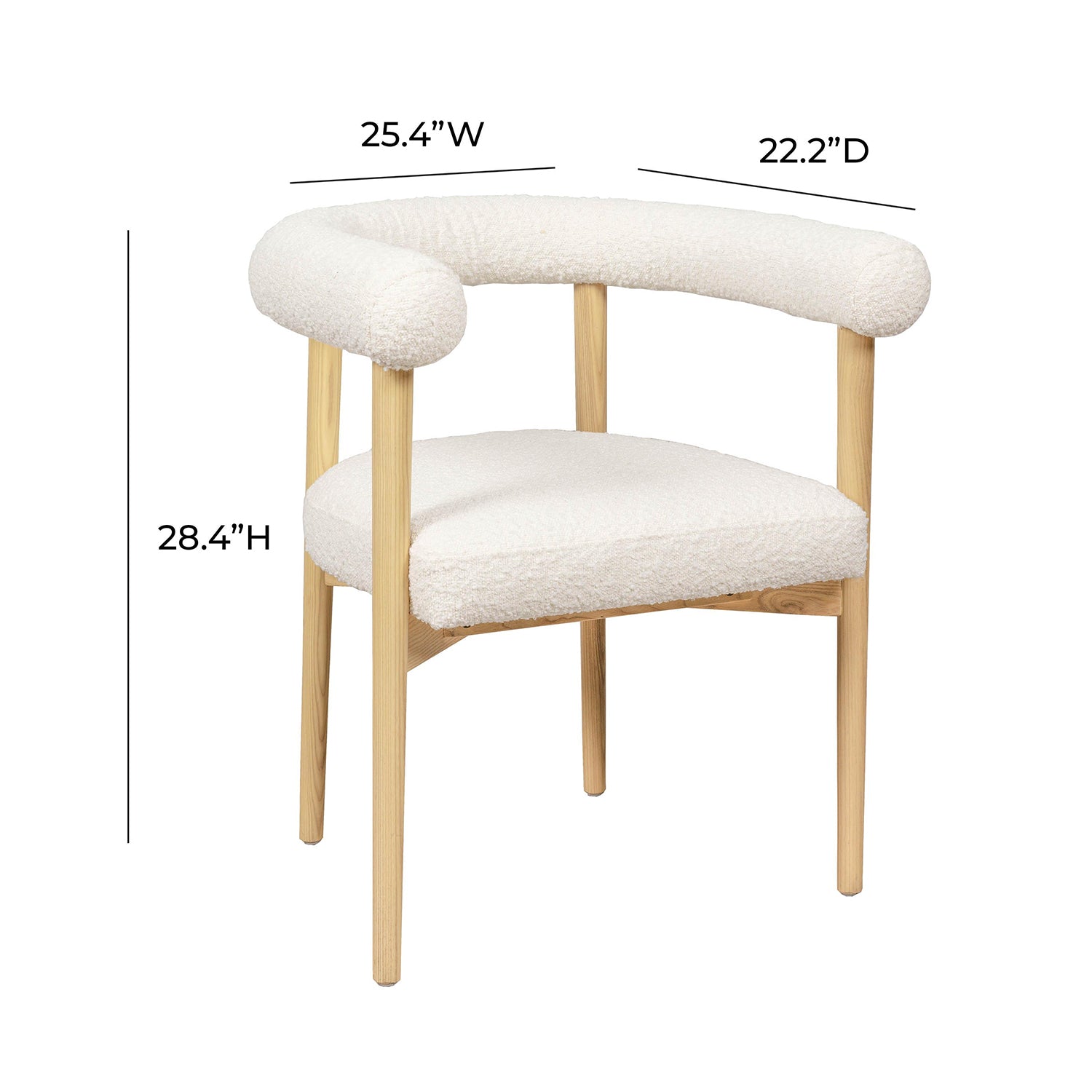 TOV Furniture Spara Boucle Dining Chair