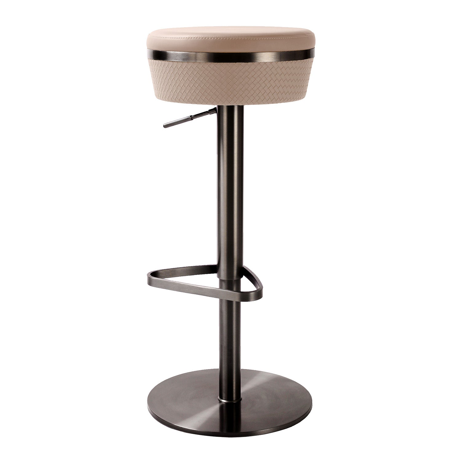 TOV Furniture Astro Woven Vegan Leather Adjustable Stool