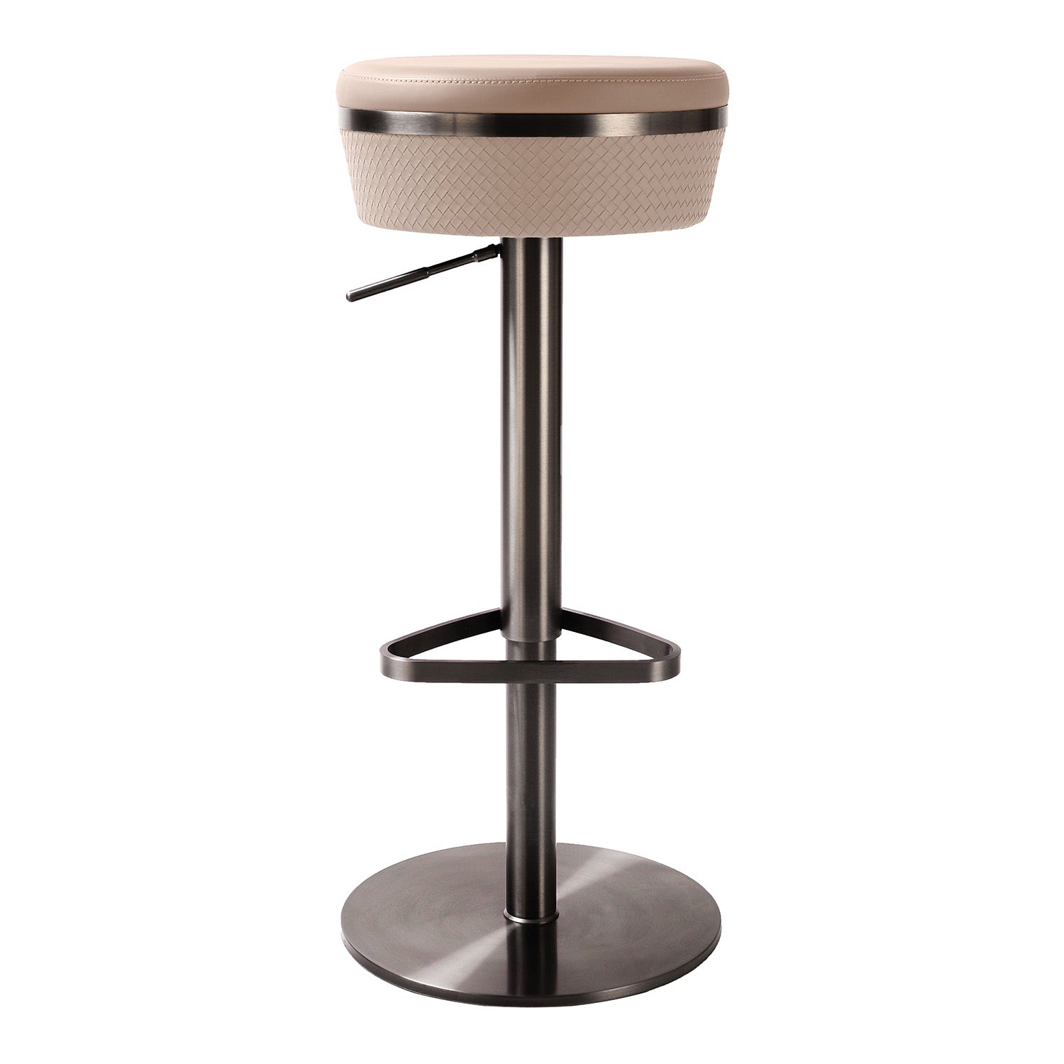 TOV Furniture Astro Woven Vegan Leather Adjustable Stool