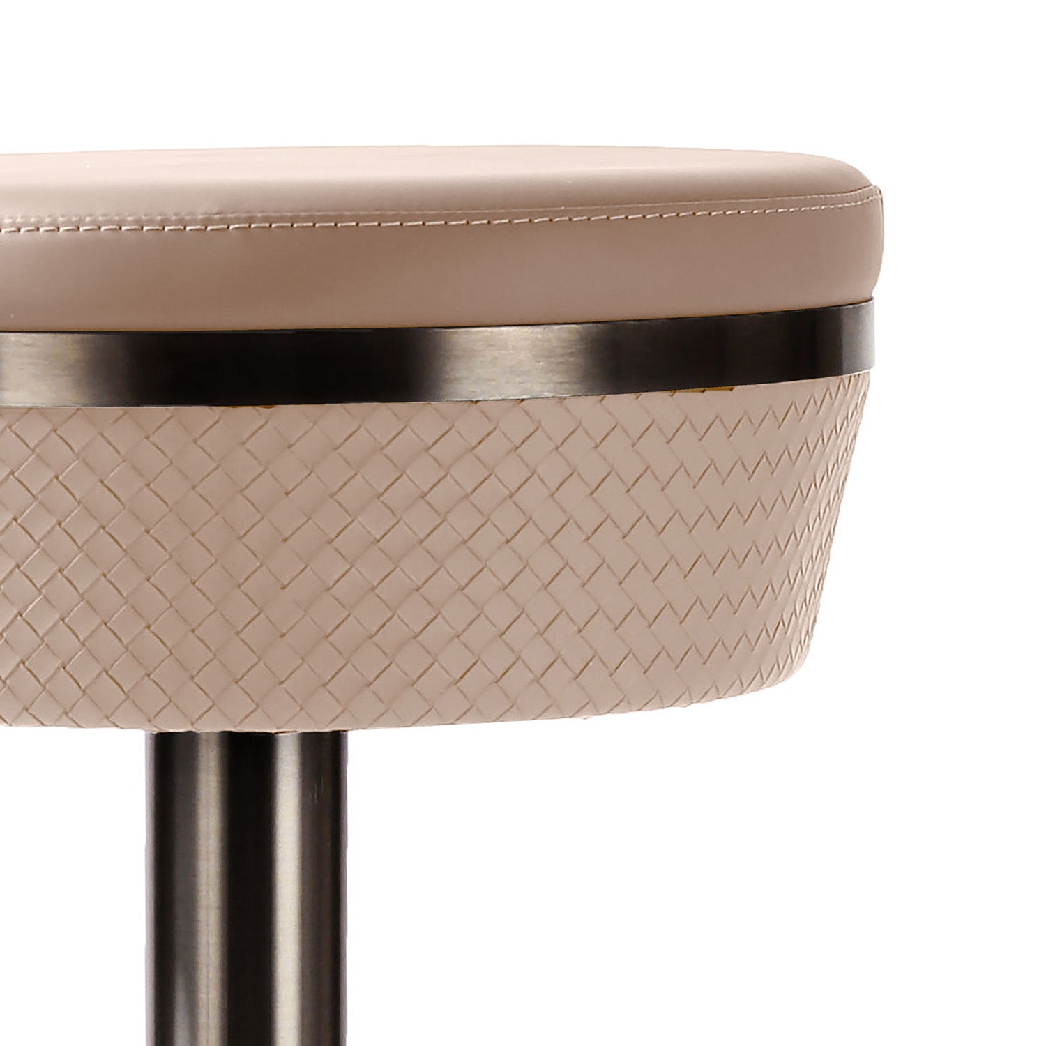 TOV Furniture Astro Woven Vegan Leather Adjustable Stool